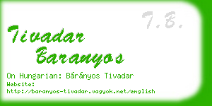 tivadar baranyos business card